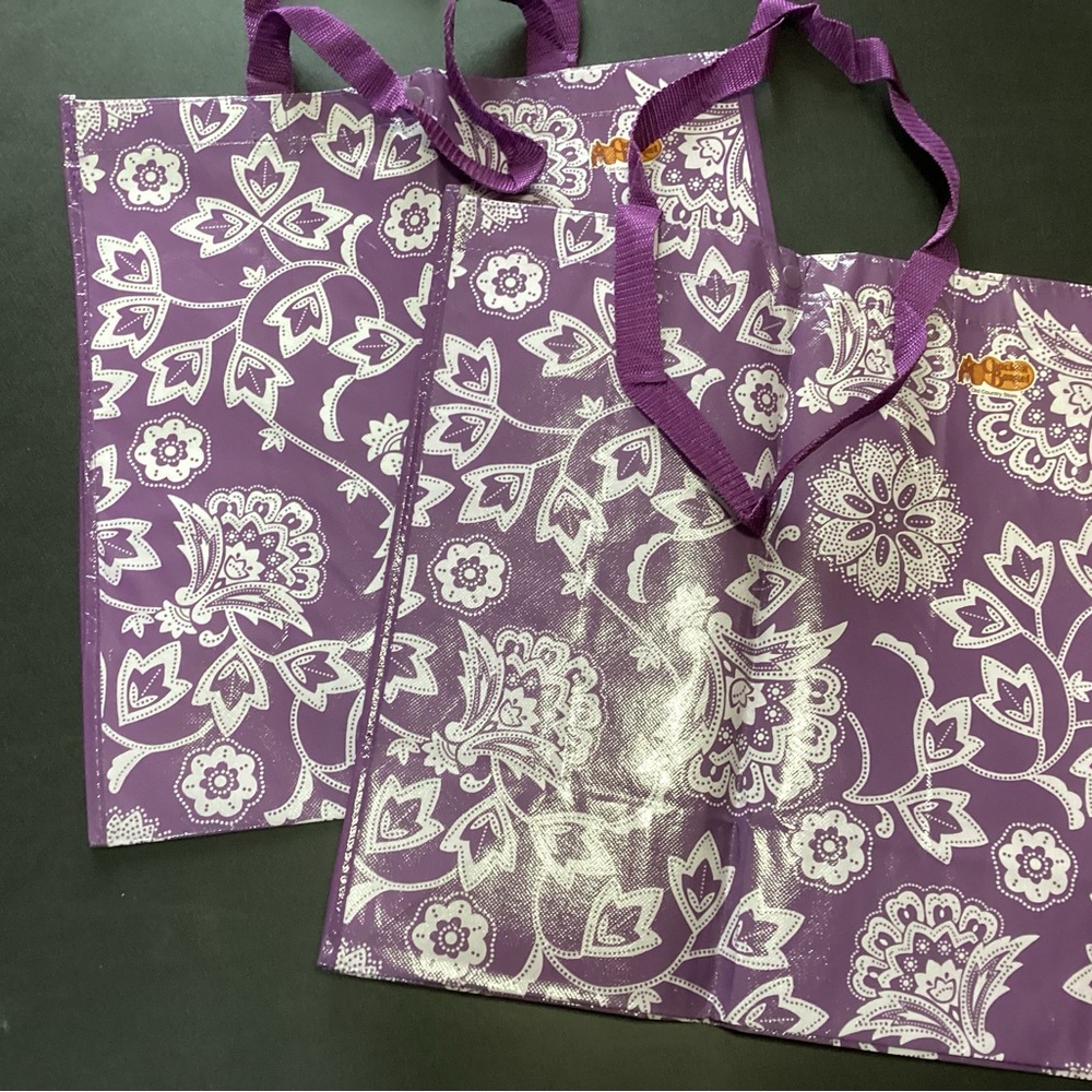 NWTS lot of 2 Cracker Barrel fabric tote bags 19” by 17”